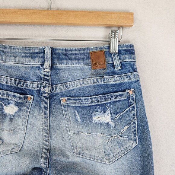 BKE Jeans Womens 25 Blue Stella Mid Rise Straight Leg Medium Wash Casual Denim - Picture 8 of 15